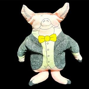 EDWARD GOREY Vintage Bean Bag Pig